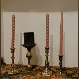 Brass candle holders